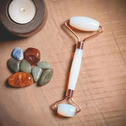 Opal Roller & Gua Sha Set, Face Roller Manual Massager, Opal Applicator for Face, Neck,Body Muscle,Relaxing, Stimulating B...