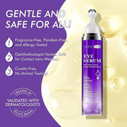 2 Packs Eye Serum for Dark Circles and Puffiness with 8% Caffeine 8% Retinol Hyaluronic Acid Niacinamide, Under Eye Cream ...