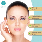 24K Gold Under Eye Patches For Wrinkles- Gold Eye Patches for Puffy Eyes - Dark Circles Under Eye Treatment - Anti-aging G...