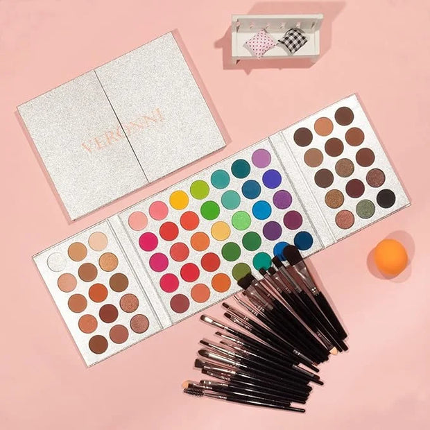 Eyeshadow Palette 65 Colors + 20pcs Makeup Brushes