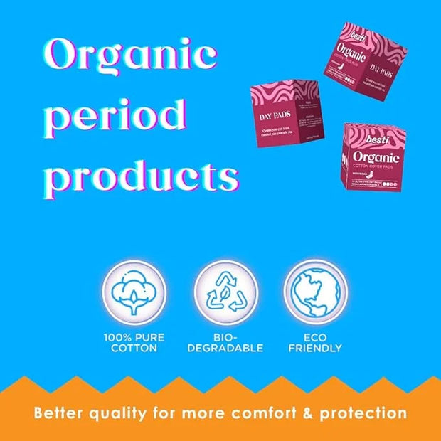 Besti First Period Kit for Girls (Ages 9-12) | Organic Pads & Liners, Pimple Patches, Bath Bomb, Lip Balm, Spa Headband & ...
