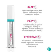 fLASH Eyelash Serum Mini for Long, Curled Natural Lashes - Enhances & Strengthens, Safe & Effective Formula for Contact We...
