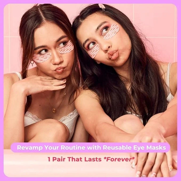 Milli Under Eye Mask to Treat Dark Circles, Wrinkles, and Puffy Eyes, 1 Pair of Original Pink Reusable Silicone Eye Patche...