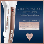 Conair Double Ceramic Flat Iron, 1 1/2-inch Wet-to-Dry Hair Straightener - Product Image