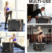 3 in 1 Non-Slip Wooden Plyo Box Plyometric - Product Image