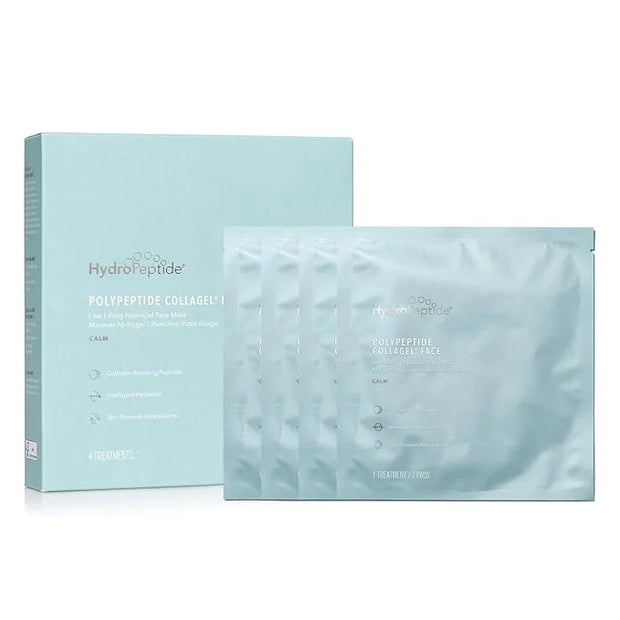 Hydropeptide Polypeptide Collagel+ Plus Face Mask, Line Lifting Hydrogel Peptide Facial Treatments, 4 Count - Product Image