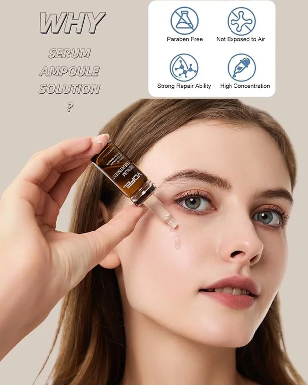 Vitamin C Serum for Face Hyaluronic Acid Serum Anti Aging Moisturizer 0.35 oz 4 Vials Facial Serums BB Glow Starter Kit (4...