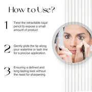 Nourish Mantra Eyebrow Growth Serum 10 ml & Jet Gaze Kajal Urban Rani - Combo - Black & Black - Product Image