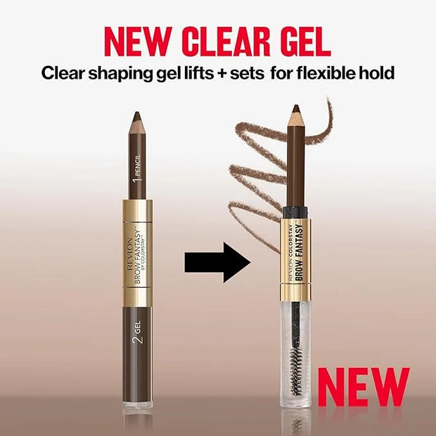 Revlon ColorStay Brow Fantasy, All In One Eyebrow Powder Pencil with Shaping Clear Gel, Gel Infused with Panthenol, Smudge...