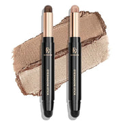 FV Waterproof Eyeshadow Stick Duo,Long-Lasting Cream Eye Shadow Makeup Sets, High Pigmented Eyeshadow Pencil with Shimmer ...