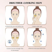 Under Eye Patches (24 Pairs), 24K Gold Under Eye Masks for Dark Circles, Puffy Eyes, Undereye Bags, Wrinkles - Rejuvenatin...
