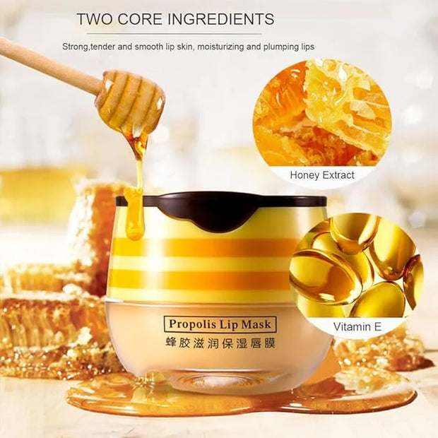 Bee Lip Balm Honey Pot, Strawberry