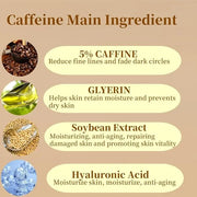 Caffeine Solution 5% + EGCG, Caffeine Eye Serum For Face, Moisturizing Under Eye Solution For Reduces Dark Circles & Puffi...