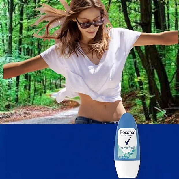 Rexona Shower Fresh- Roll On, Antiperspirant Deodorant For Women, Free Alcohol, 48 Hours Protection, Quick Dry, It helps r...