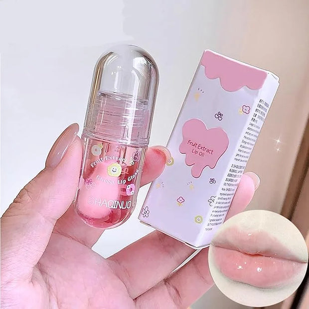 Non-Sticky Tinted Lip Gloss Oil Set,Moisturizing Lip Gloss,4Pcs Plumping Lip Oil,Fruity Lasting Nourishing Shiny Lip Oils ...