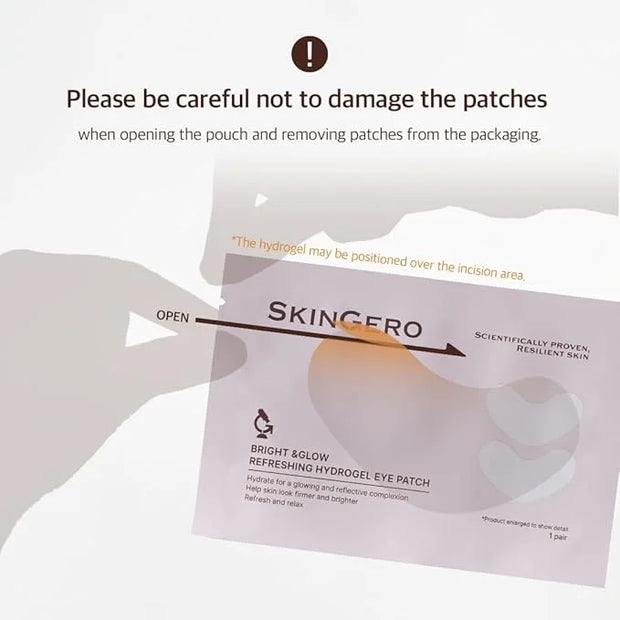 BRIGHT & GLOW REFRESHING HYDROGEL EYE PATCH (1 pair) - Product Image