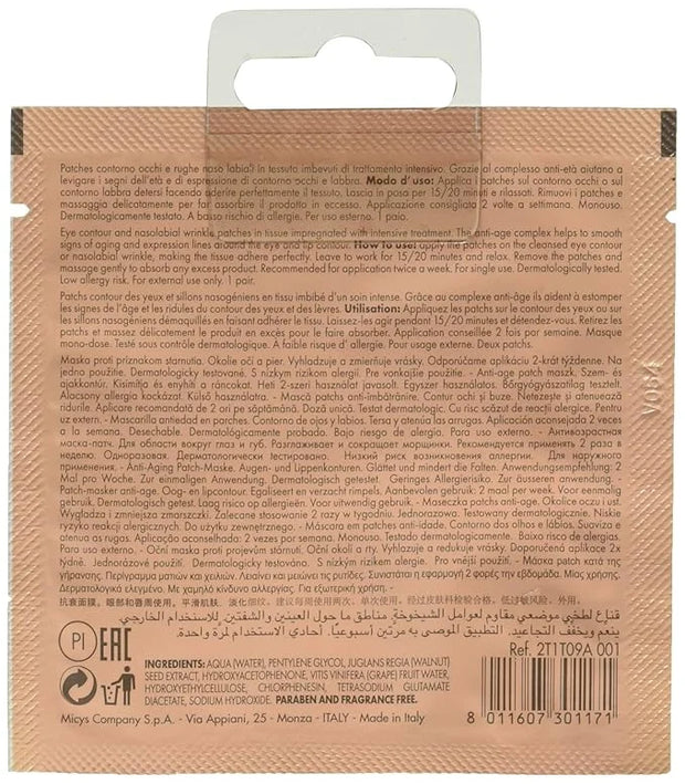 Pupa Milano Anti-Age Face Mask Eye Contours And Nasolabial Wrinkle - Intensive Treatment Patches - Smooth And Minimise The...