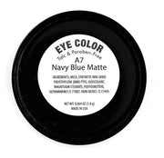 Navy Blue Dark Blue Matte Opaque Pressed Powder Single Vegan Eyeshadow; Talc, Paraben & Cruelty Free - Product Image