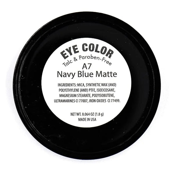 Navy Blue Dark Blue Matte Opaque Pressed Powder Single Vegan Eyeshadow; Talc, Paraben & Cruelty Free - Product Image