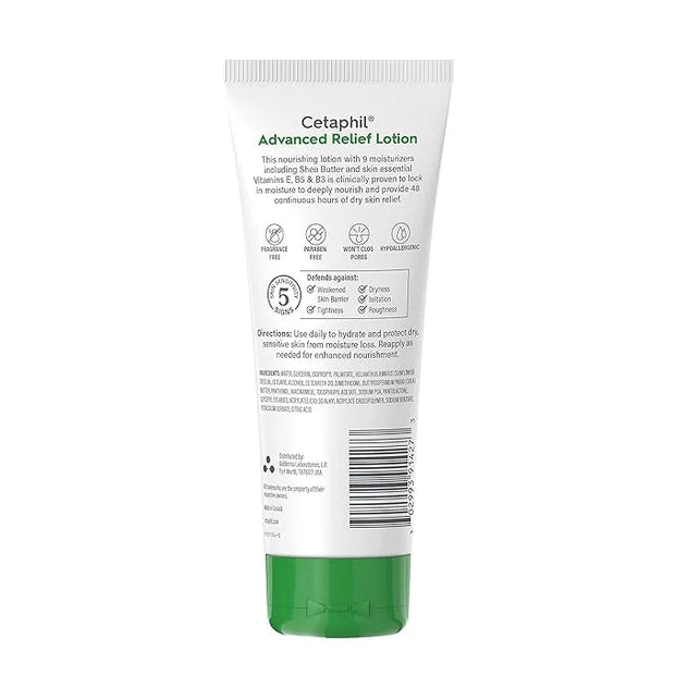 Cetaphil Body Lotion, Advanced Radiance Lotion with Shea Butter for Dry, Sensitive Skin, 8 oz Pack of 3, Fragrance Free, H...