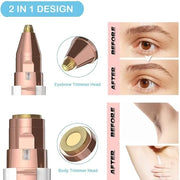 Eyebrow Razor,Facial Hair Removal for Women, (USB Rechargeable), 2 in 1 Eyebrow Trimmer and 100% Painless Hair Remover wit...