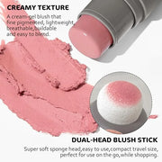 Cream to Powder Blush Stick, High Impact Color, Moisturizing Face Makeup (01#, 1 Count (Pack of 1)) - Product Image
