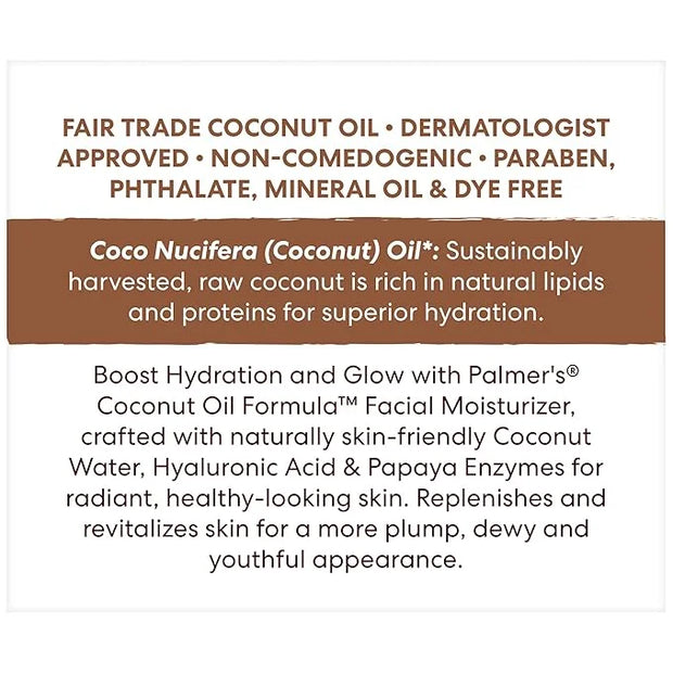 Palmer’s Coconut Oil Formula Coconut Water Face Moisturizer, 1.7 Ounce Jar - Product Image