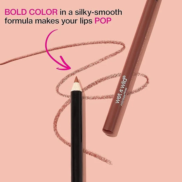 wet n wild Lip Liner Pencil Color Icon Lip Color Makeup, Brown Willow, - Product Image