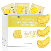 Under Eye Patches (30 Pairs) - 24K Gold Eye Mask for Puffy Eyes, Dark Circles, Under Eye Bags and Smooth Wrinkles, Eye Gel...