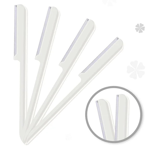 10 Pieces Women's Facial Razor Eyebrow Shaver Razor Brow Shaper Eyebrow Trimmer Dermaplaner Shaping Tool with Cover (White...