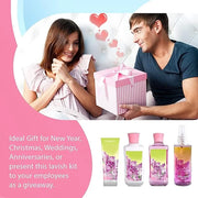 Sweet Pea Bath & Body Kit, 3 Fl Oz, Ideal Skincare Gift Home Spa Set, Includes Body Lotion, Shower Gel, Body Cream, and Fr...
