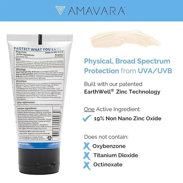 Transparent Mineral Sunscreen SPF 30, Non Nano Zinc Oxide Reef Safe Sunblock for Sensitive Skin, Biodegradable Broad Spect...