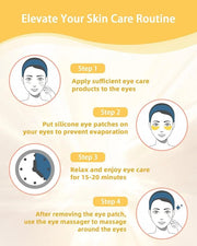 2 Pairs Reusable Under Eye Wrinkle Patches Silicone Mask, Plump Fine Lines & Wrinkles, with Metal Eye Cream Applicator, Ti...