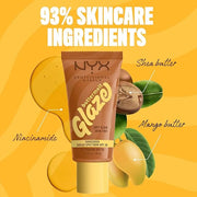 NYX PROFESSIONAL MAKEUP Buttermelt Glaze Soft Glow Skin Tint + SPF 30, Up To 12HR Wear, 06 Praline Butta - Product Image