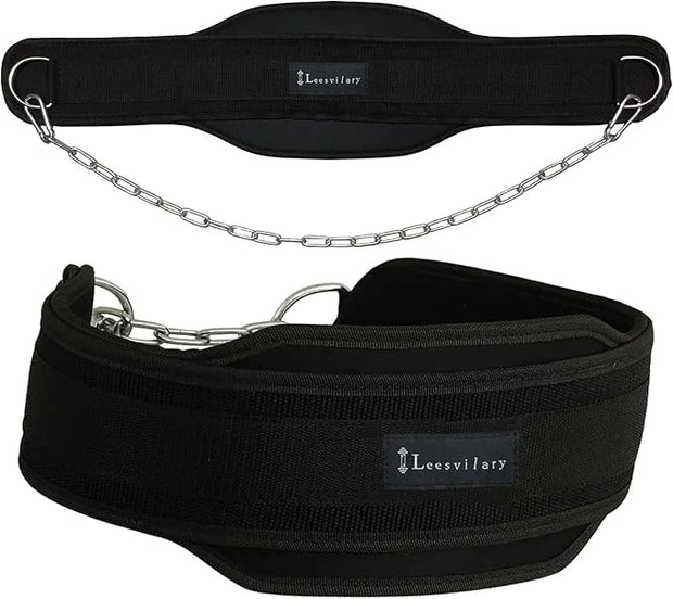 Weight Lifting Belt with Chain Fitness Dip Belt - Product Image