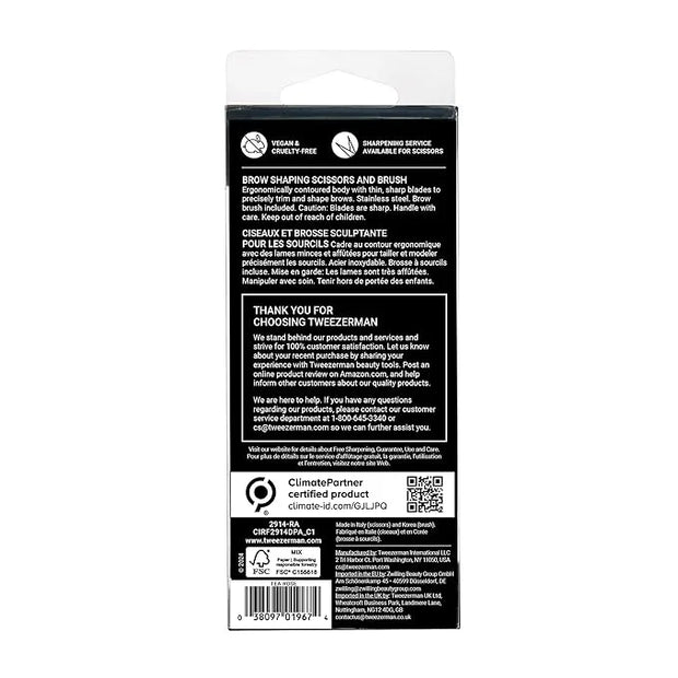 Tweezerman Exclusive Tea Rose Brow Shaping Scissors & Brush - Product Image