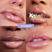 Kosas Wet Lip Oil Gloss - Hydrating Lip Plumping Treatment with Hyaluronic Acid & Peptides, Non-Sticky Finish (Unzipped) -...