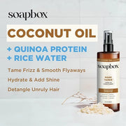 Soapbox Mane Tamer, Leave-In Conditioner Spray to Tame Frizz, Smooth Fly Aways, Hydrate, Add Shine & Detangle Dry, Damaged...