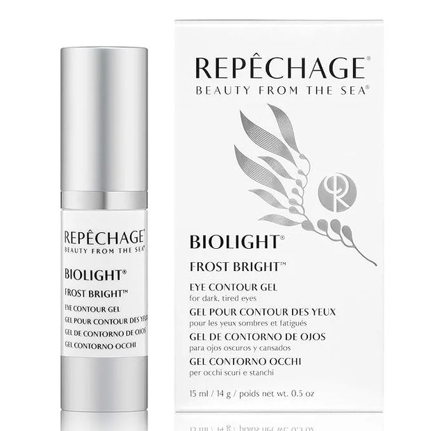 Repechage Biolight Frost Bright Eye Contour Gel - Caffeine Eye Cream for Dark Circles and Puffiness, Eye Gel Cream with Pe...