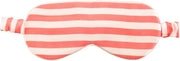 CELESTIAL SILK Mulberry Silk Sleep Eye Mask with Adjustable Elastic Strap (Normal - Adjustable, Pink/White Stripe) - Produ...