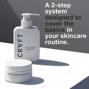 CRVFT 2-Step Men’s Facial Care Kit | Aloe Vera Face Wash 3oz | Hyaluronic Moisturizer 1oz | 2 Piece Complete Daily Face Ca...