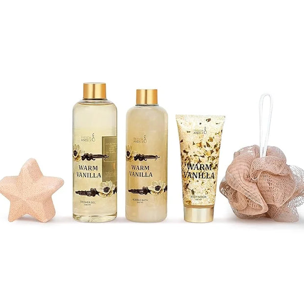 Freida & Joe Fragrance Bath & Body Collection Gift Box, Includes Shower Gel, Body Lotion, Body Scrub, Bath Bomb & Sponge (...