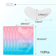 110 Pairs C. ARTIST 100% Natural Eyelash Extension Under Eye Gel Pads patches kit Collagen Aloe Vera Hydrogel Eye Patches ...
