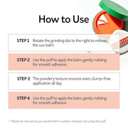PESTLO Saferecipe No Sebum Grinding Sun Pact SPF 50+, PA+++ 0.63oz/ 18g- Grinding Dial Compact, Solid Cushion to a Soft Po...