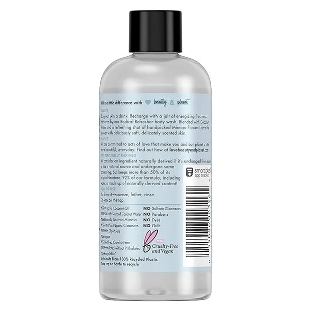 Love Beauty And Planet Vegan Body Wash Coconut Water & Mimosa Flower- Travel Size 3 oz, 12 Pieces - Product Image