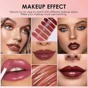Hydrating Lip Glow Oil, Plumping Lip Oil, Tinted Lip Plumper Gloss,Younger-Looking Lips | Nourishing Long Lasting Non-Stic...