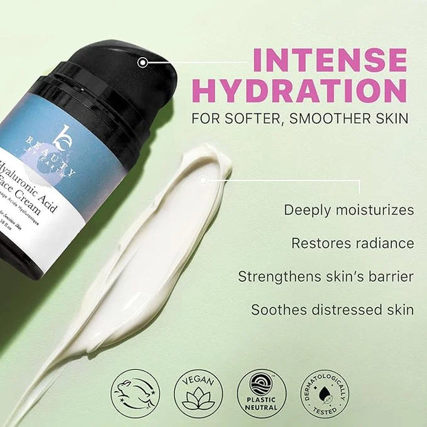 Hyaluronic Acid Moisturizer for Face - USA Made with Organic & Natural Ingredients, Hydrating Anti Aging Face Moisturizer ...