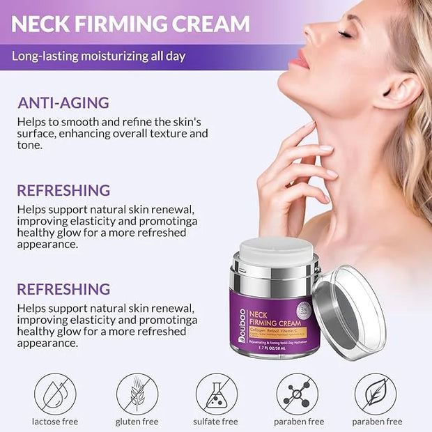 Advanced Neck Firming Cream – 3% Retinol & Hyaluronic Acid for Wrinkle Reduction, Lifting & Skin Tightening – Anti-Aging M...