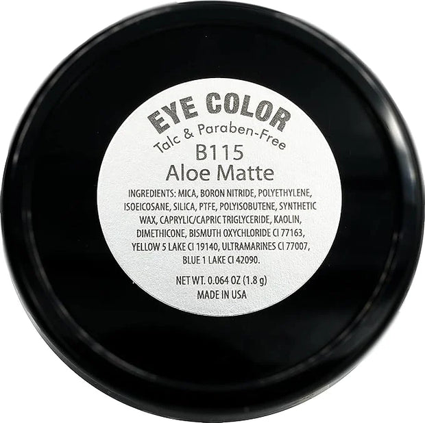 Aloe Matte Turquoise Teal Green Soft Pressed Powder Single Vegan Eyeshadow; Talc, Paraben & Cruelty Free - Product Image