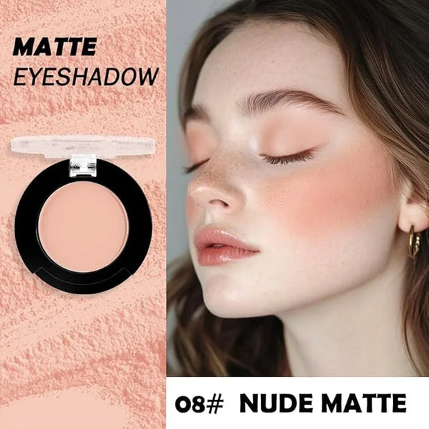 Monochrome Matte Eyeshadow Makeup Palette, Highly Pigmented Nude Eyeshadow Palette, Matte Pressed Powder Eyeshadow Makeup,...